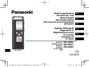 Manual de uso Panasonic RR-US591 Grabadora de voz