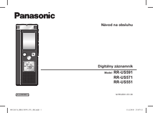 Návod Panasonic RR-US591 Záznamník zvuku