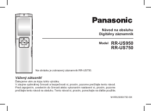 Návod Panasonic RR-US750 Záznamník zvuku