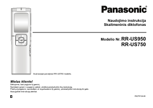 Vadovas Panasonic RR-US950 Garso įrašytuvas