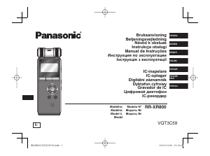 Manual Panasonic RR-XR800E Gravador de voz