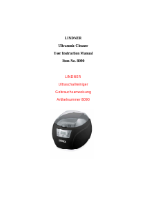 Manual Lindner 8090 Ultrasonic Cleaner