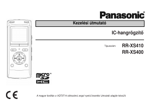 Használati útmutató Panasonic RR-XS410E Hangrögzítő