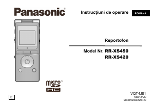 Manual Panasonic RR-XS420E Reportofon