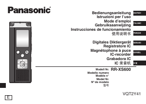 Manuale Panasonic RR-XS600E Registratore vocale