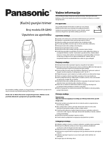 Priručnik Panasonic ER-GB40 Trimer za bradu