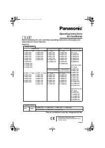 Manual Panasonic U-10ME1E81 Air Conditioner