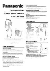 Priručnik Panasonic ER206 Trimer za bradu