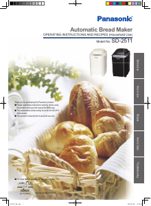 Manual de uso Panasonic SD-2511 Máquina de hacer pan