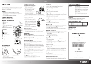 Bedienungsanleitung Exibel FX-33 PMR Walkie-talkie