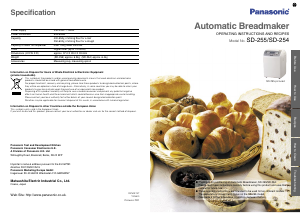 Manual Panasonic SD-254 Bread Maker