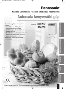 Használati útmutató Panasonic SD-256WTS Kenyérsütő