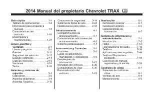 Manual de uso Chevrolet Trax (2014)