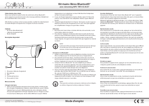 Mode d’emploi Callstel BFX-30.AUX Kit mains-libres