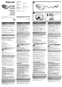 Bedienungsanleitung Panasonic RC-700E Uhrenradio