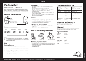 Handleiding Asaklitt P071 (31-8540) Stappenteller