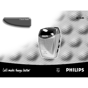 Návod Philips AJ3130 Rádiobudík