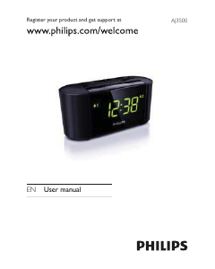 Manual Philips AJ3500 Alarm Clock Radio