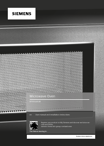 Manual Siemens BF555LMS0B Microwave