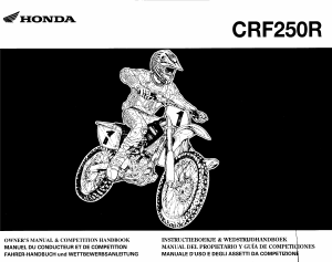 Handleiding Honda CRF250R Motor