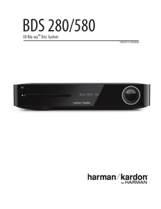 Manual Harman Kardon BDS 580 Blu-ray Player