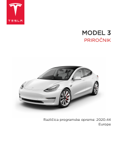 Priročnik Tesla Model 3 (2020)