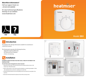 Handleiding Heatmiser DS1 Thermostaat