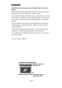 Bedienungsanleitung Siemens HB36P570 Backofen