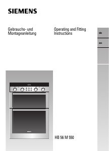 Bedienungsanleitung Siemens HB56M550 Backofen