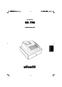 Bedienungsanleitung Olivetti ECR 7700 Registrierkasse