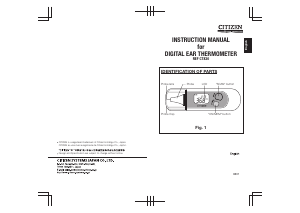 Manual Citizen CT-830 Thermometer