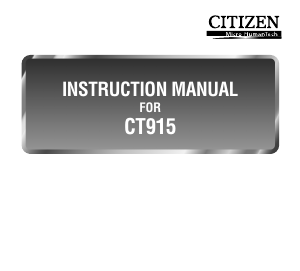 Manual Citizen CT-915 Thermometer