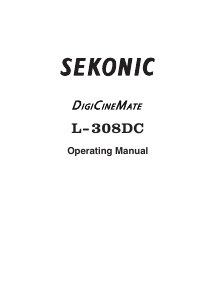Manual Sekonic L-308DC DigiCineMate Light Meter