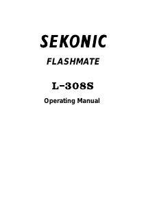 Manual Sekonic L-308S Flashmate Light Meter