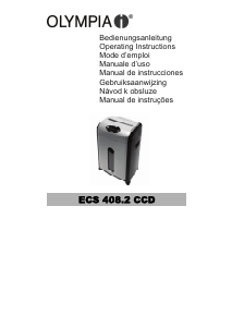 Manuál Olympia ECS 408.2 CCD Skartovačka