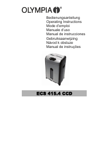 Manuál Olympia ECS 415.4 CCD Skartovačka