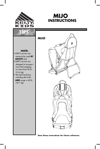 Manual Kelty Mijo Baby Carrier