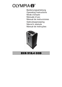 Manuál Olympia ECS 518.4 CCD Skartovačka
