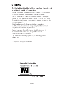 Manual Siemens HE230412 Fogão