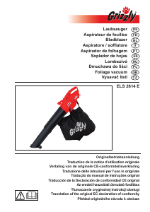 Manual Grizzly ELS 2614 E Soprador de folhas