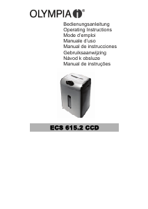 Manual de uso Olympia ECS 615.2 Destructora