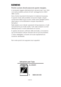 Használati útmutató Siemens HL654201 Tűzhely