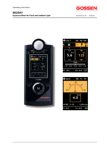 Handleiding Gossen Digisky Lichtmeter