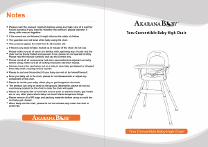 Manual Akarana Baby Toru Baby High Chair