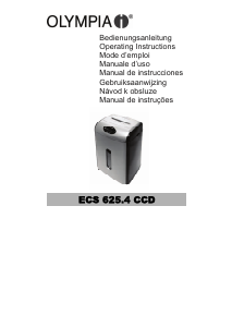 Manuale Olympia ECS 625.4 CCD Distruggidocumenti