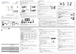 Manual Vtech TM8212 Baby Monitor