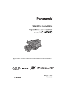 Manual Panasonic HC-MDH3 Camcorder