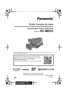 Mode d’emploi Panasonic HC-MDH3E Caméscope