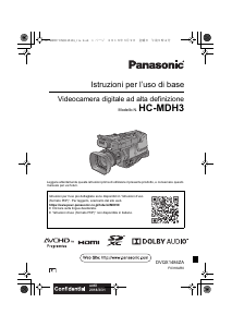 Manuale Panasonic HC-MDH3E Videocamera