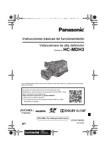 Manual de uso Panasonic HC-MDH3E Videocámara